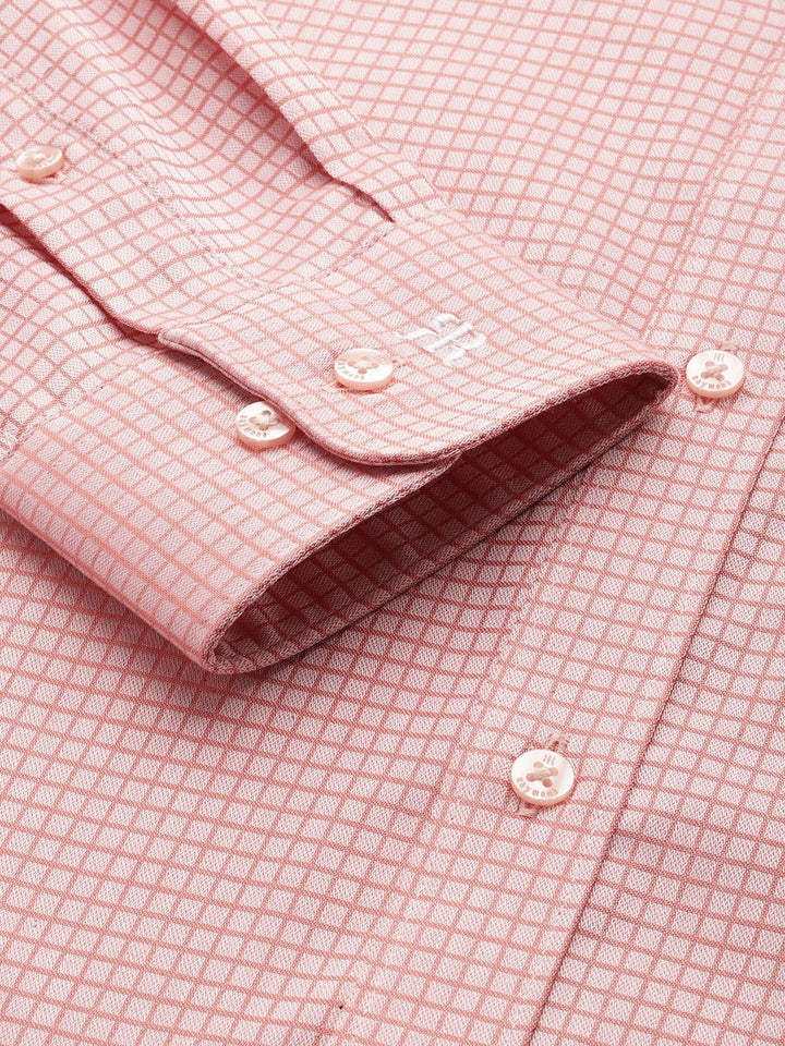 Raymond Slim Fit Self Checked Pure Cotton Formal Shirt