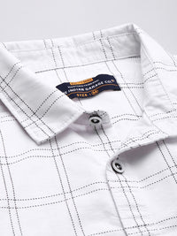 The Indian Garage Co Windowpane Checked Cotton Casual Shirt