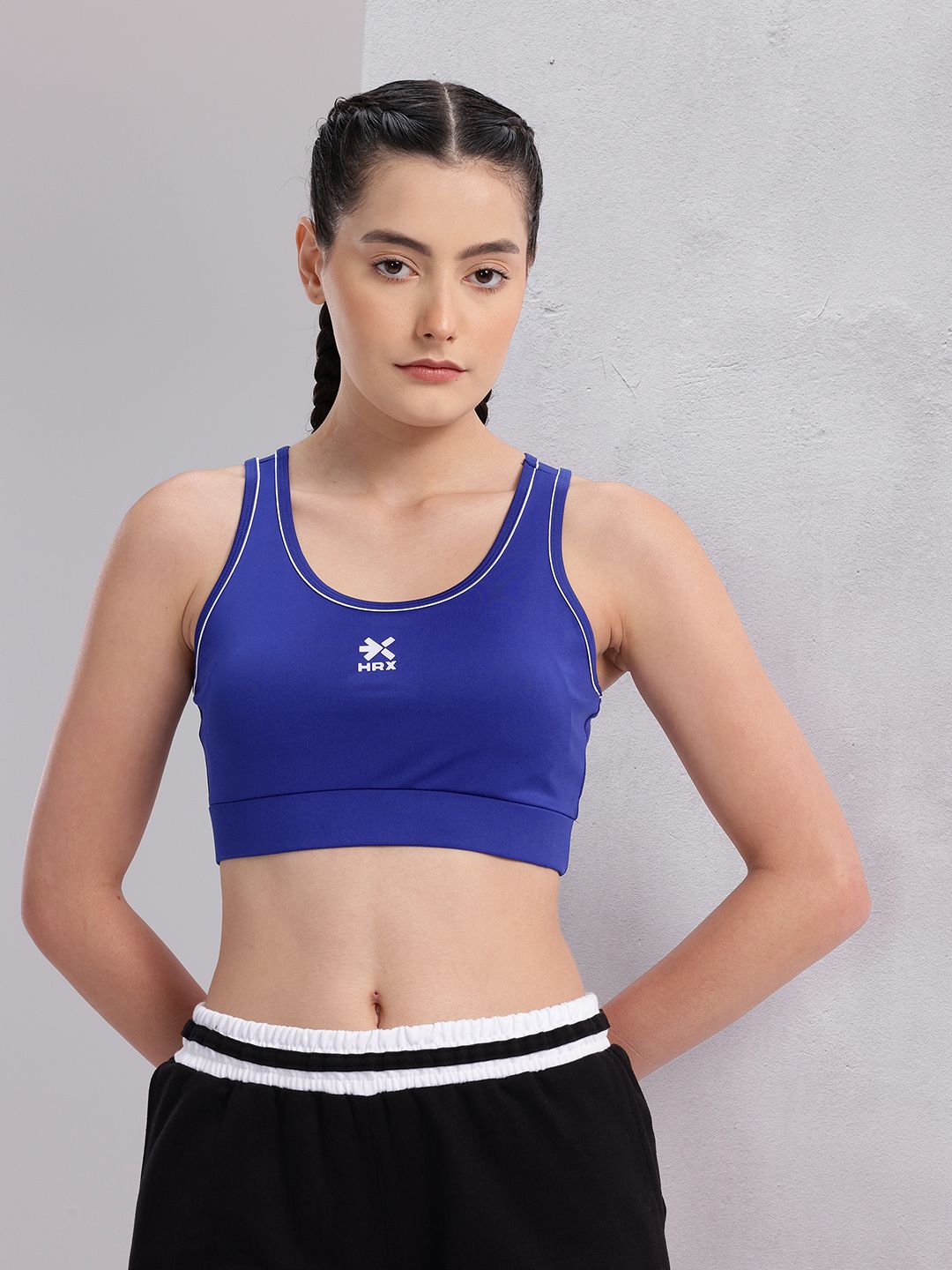 HRX by Hrithik Roshan Full Coverage Non-Wired Lightly Padded Training Bra KT472_03_B