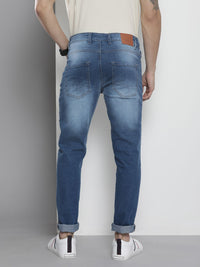 The Indian Garage Co Men Blue Mildly Distressed Heavy Fade Stretchable Jeans