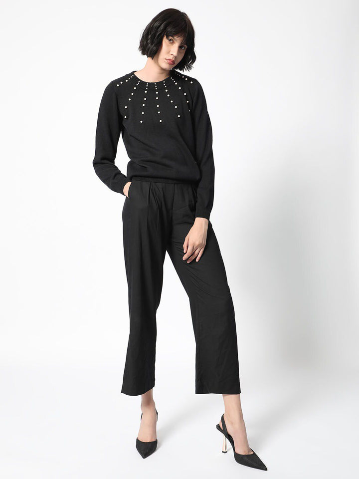 RAREISM JUNICH Embellished Round Neck Pullover