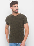 Being Human Men Green Typography T-shirt