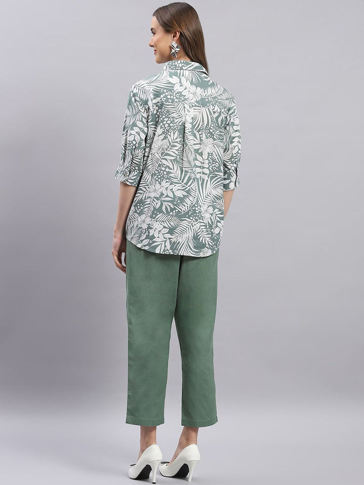 Monte Carlo Printed Pure Cotton Shirt With Trousers