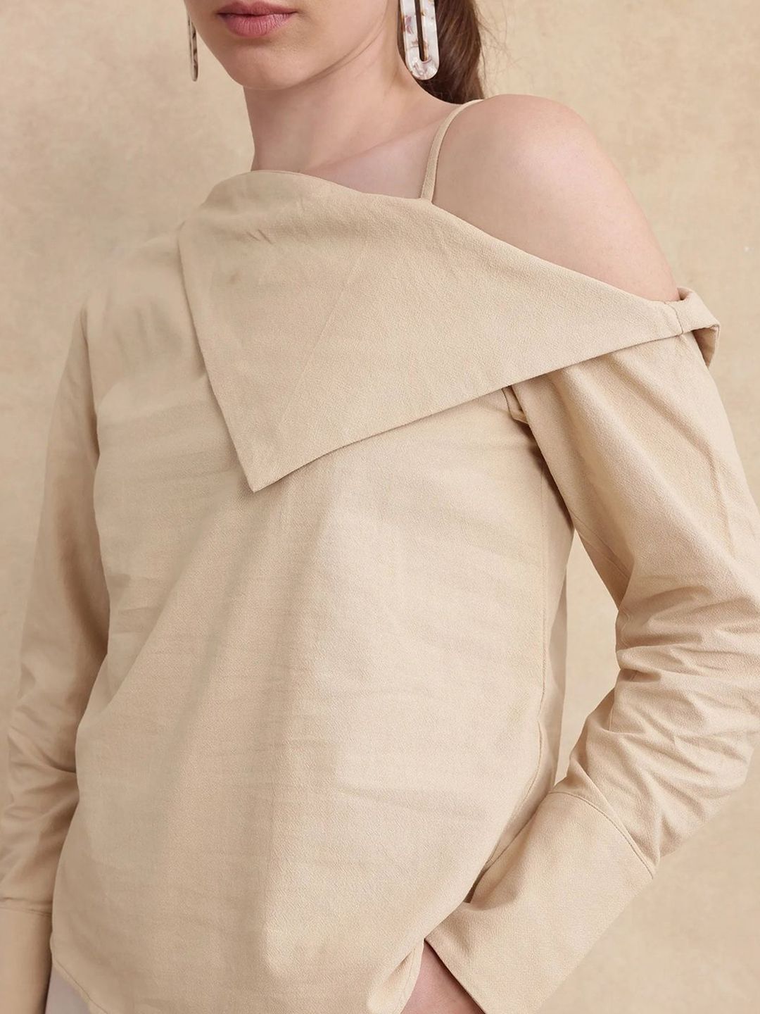 Rareism Nimlu Wanita Light Sand Top