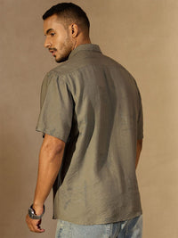 DENNISON Men Solid Oversized Smart Casual Shirt