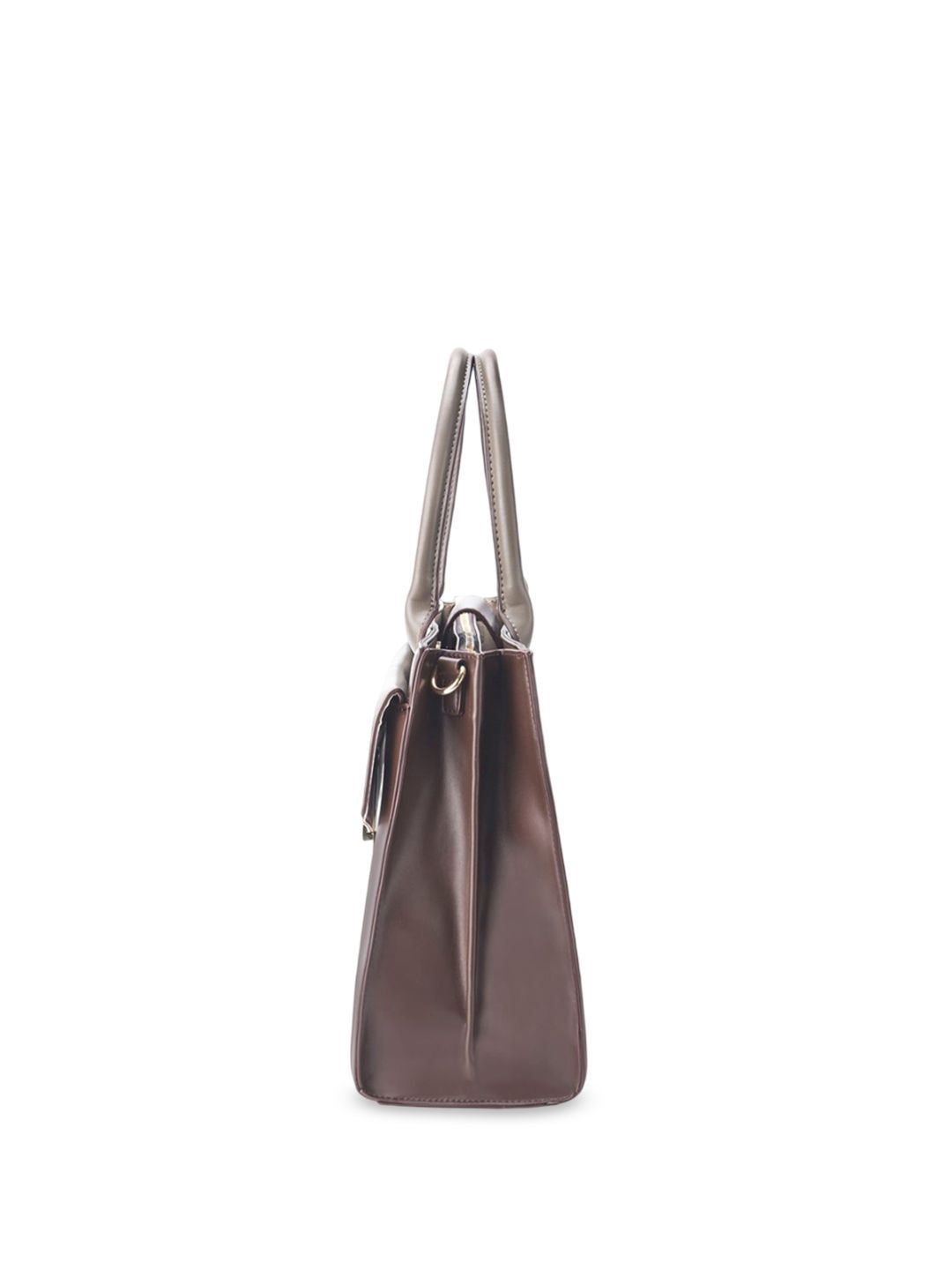 Lino Perros Colourblocked Oversized Structured Satchel with Applique