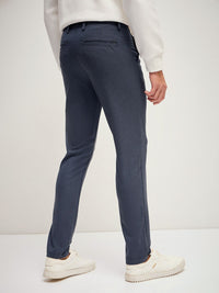 THE BEAR HOUSE Men Solid 4 Way Stretch Formal Trouser