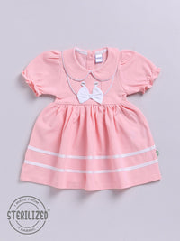 Moms Love Infant Girls Peter Pan Collar Puff Sleeve Fit & Flare Dress
