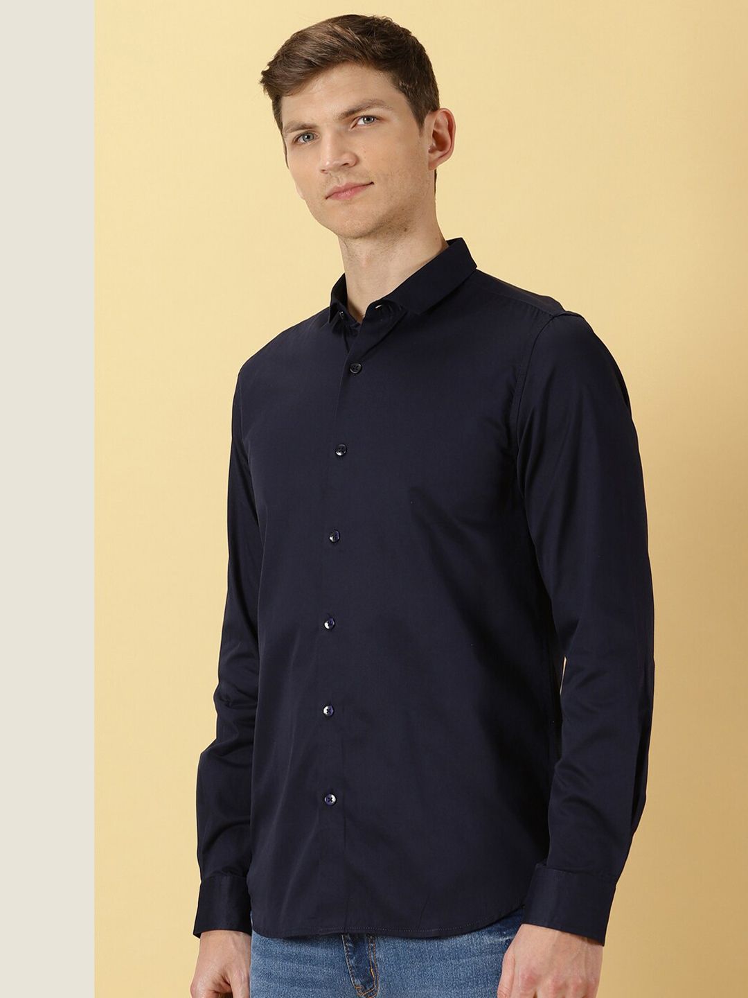 Thomas Scott Classic Slim Fit Spread Collar Casual Shirt