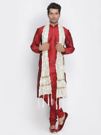 VASTRAMAY Self Design Dupatta bersama Zari