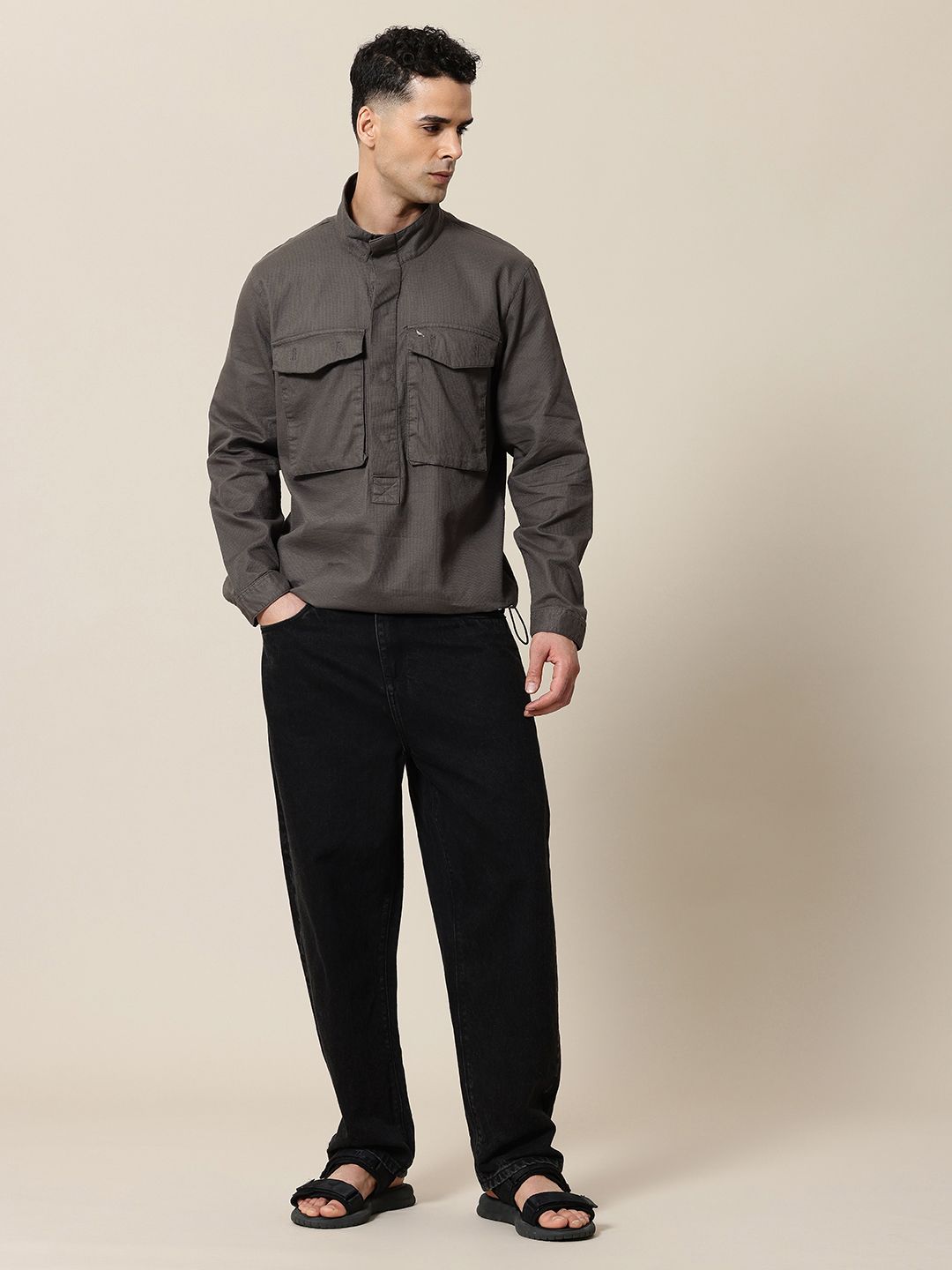 Mr Bowerbird Liberal Fit Self Checked Pure Cotton Casual Shirt