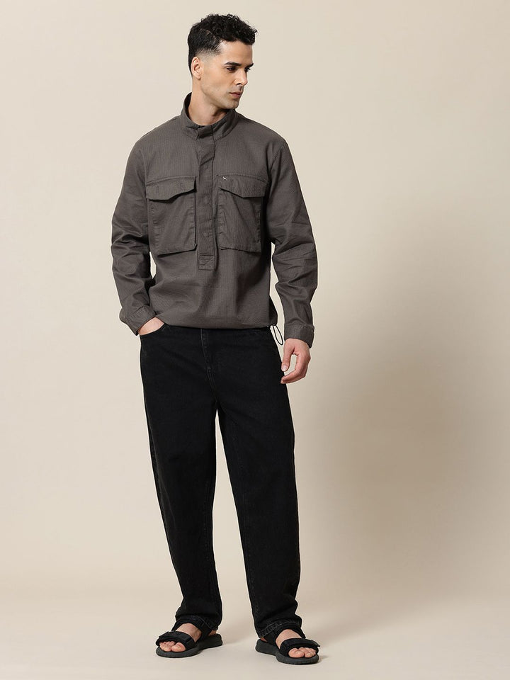 Mr Bowerbird Liberal Fit Self Checked Pure Cotton Casual Shirt