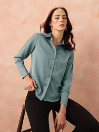 all about you Satin Finish Casual Shirt