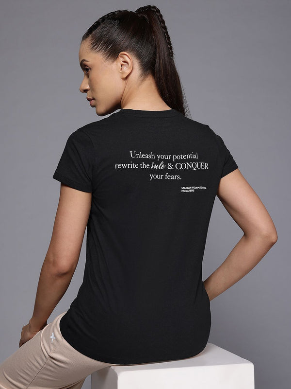 HRX by Hrithik Roshan Women Typography Printed Printed Lifestyle T-shirt