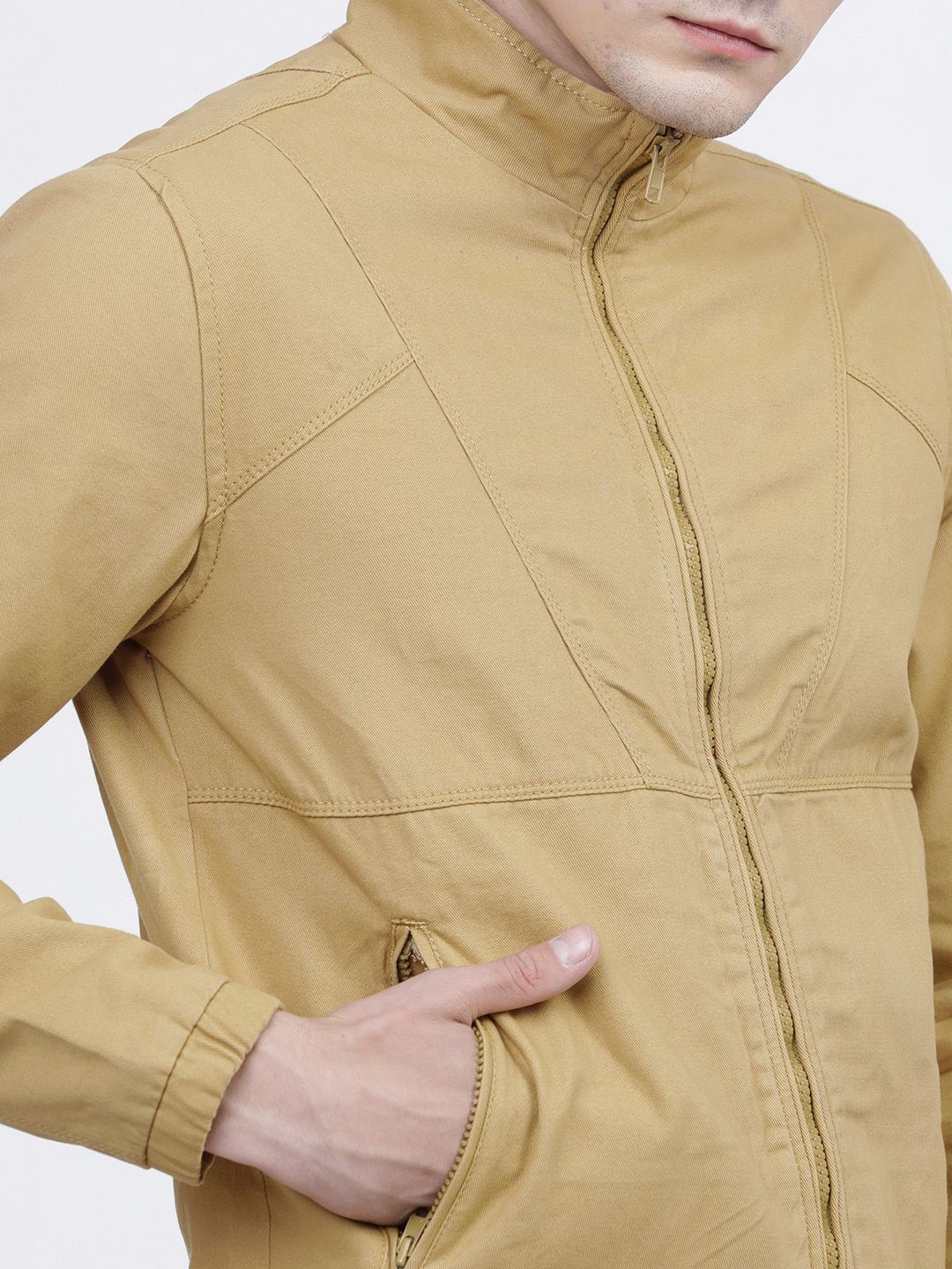HIGHLANDER Men Khaki Padded Jacket