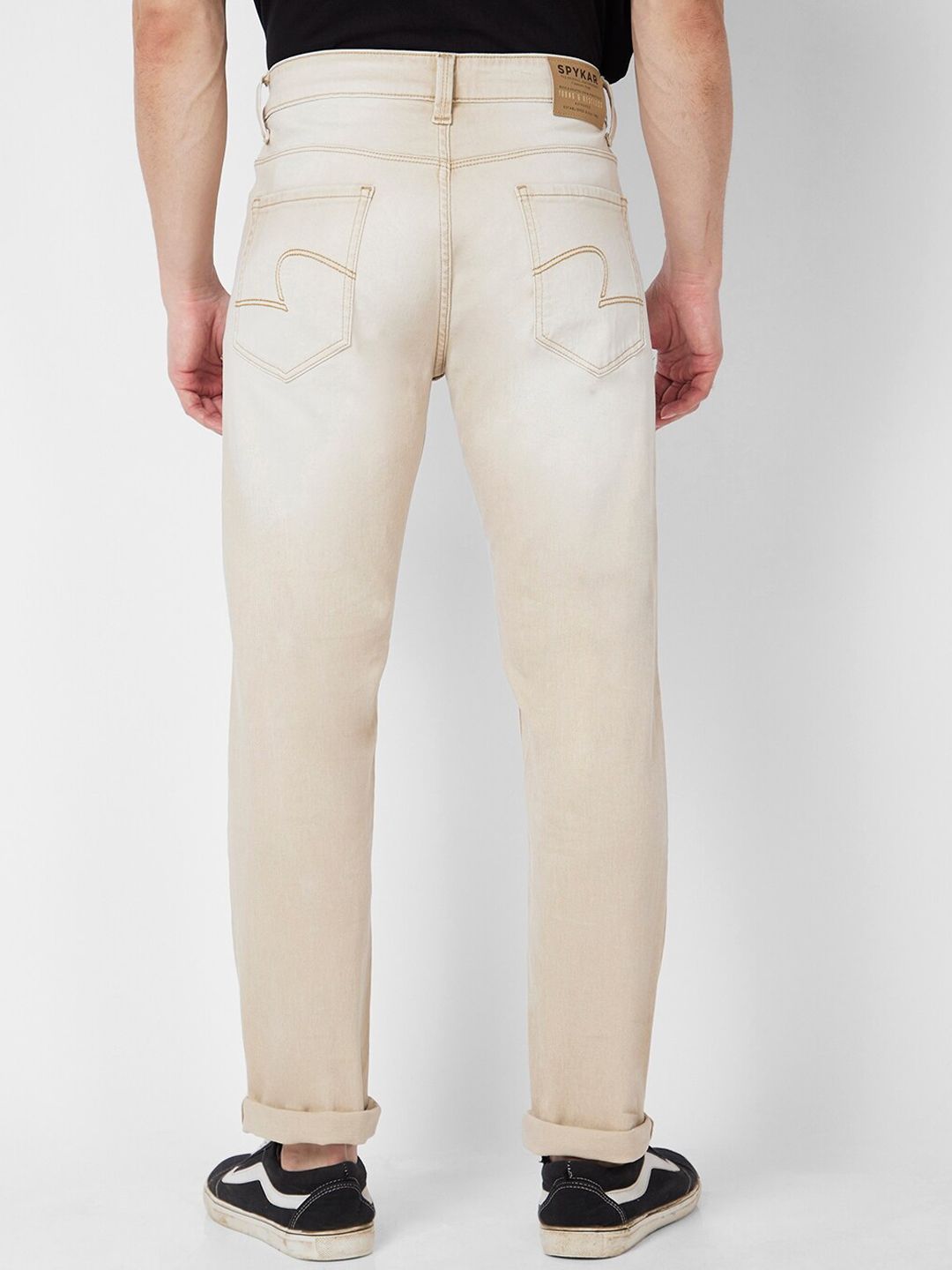 SPYKAR Men Clean Look Slim Fit Narrow Light Fade Low-Rise Stretchable Jeans
