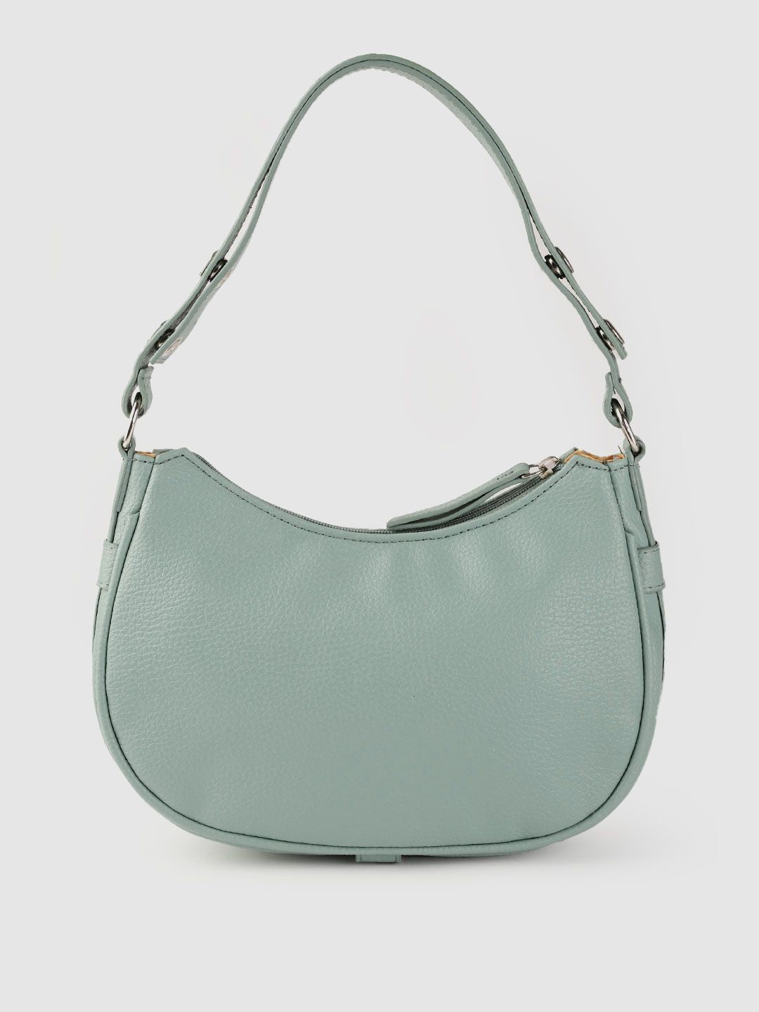 Lino Perros Women Sage Green Structured Baguette Bag