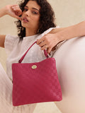 all about you Geometric Textured Structured Handheld Bag
