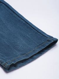 The Indian Garage Co Men Slim Straight Fit Light Fade Stretchable Jeans