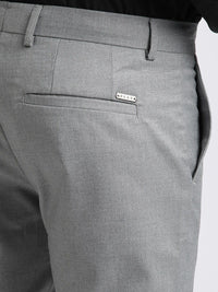 THE BEAR HOUSE Men Solid Tapered Fit Mid-Rise Formal Trousers