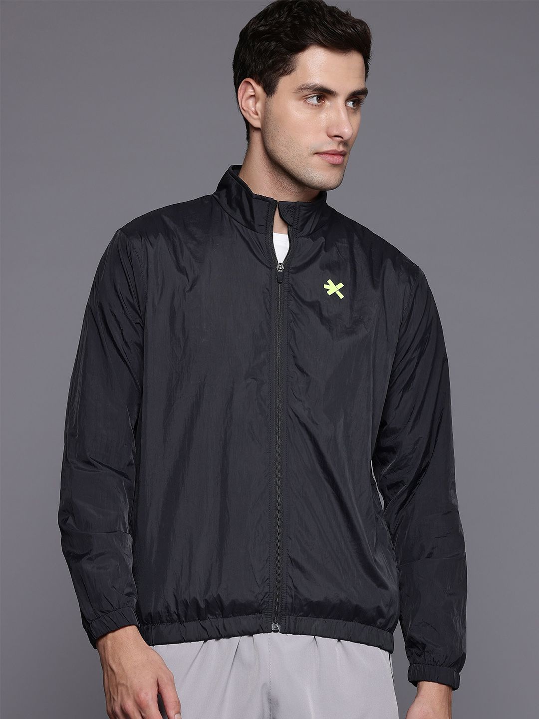 HRX by Hrithik Roshan Rapid-Dry Brand Logo Running Jacket