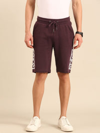 Being Human Men Pure Cotton Brand Logo Printed Regular Shorts