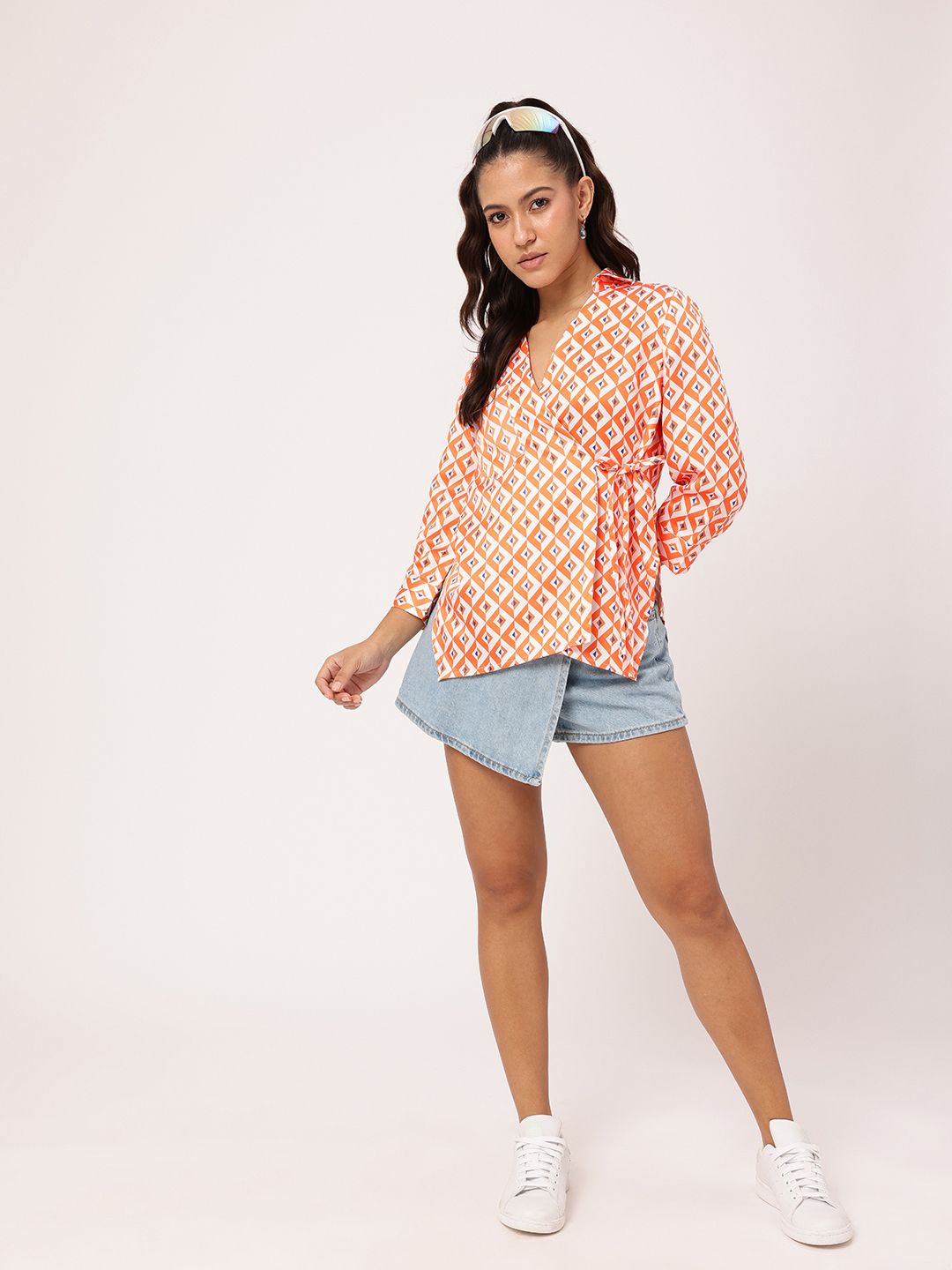 DressBerry Triangle of Awesomeness Shirt Style Wrap Top