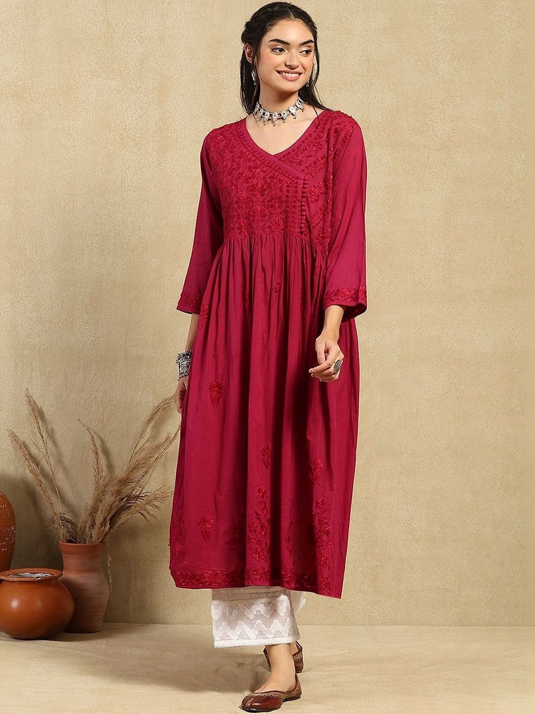 Rumah Wanita Chikankari Kurta Chikankari