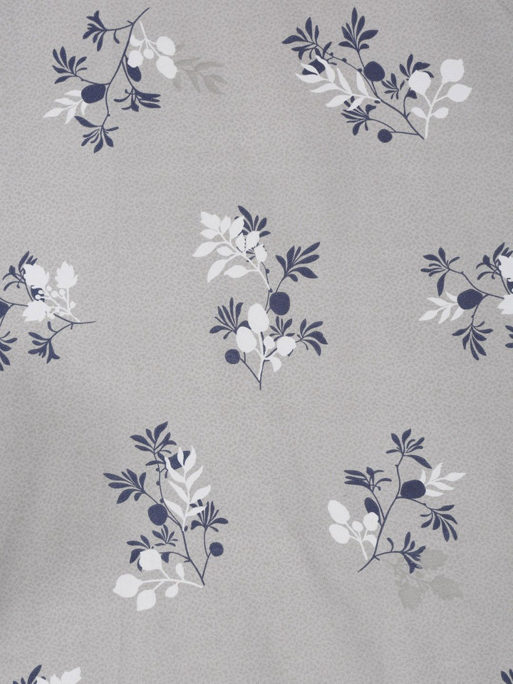 KLOTTHE Floral Printed 300 TC Fitted King Bedsheet with 2 Pillow Covers