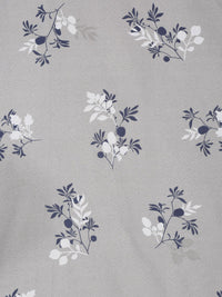 KLOTTHE Floral Printed 300 TC Fitted King Bedsheet with 2 Pillow Covers