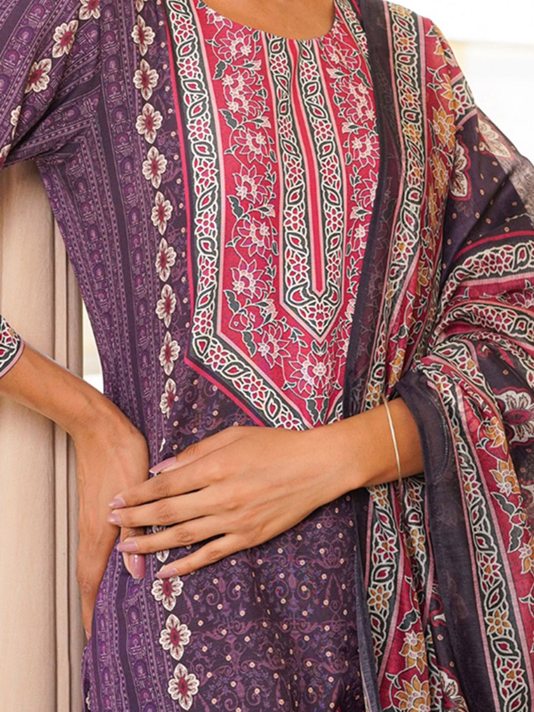 KALINI Women Ethnic Motifs Printed Kurta with Trousers & Dupatta
