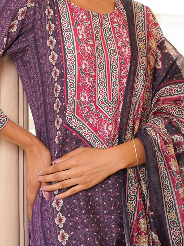 KALINI Women Ethnic Motifs Printed Kurta with Trousers & Dupatta