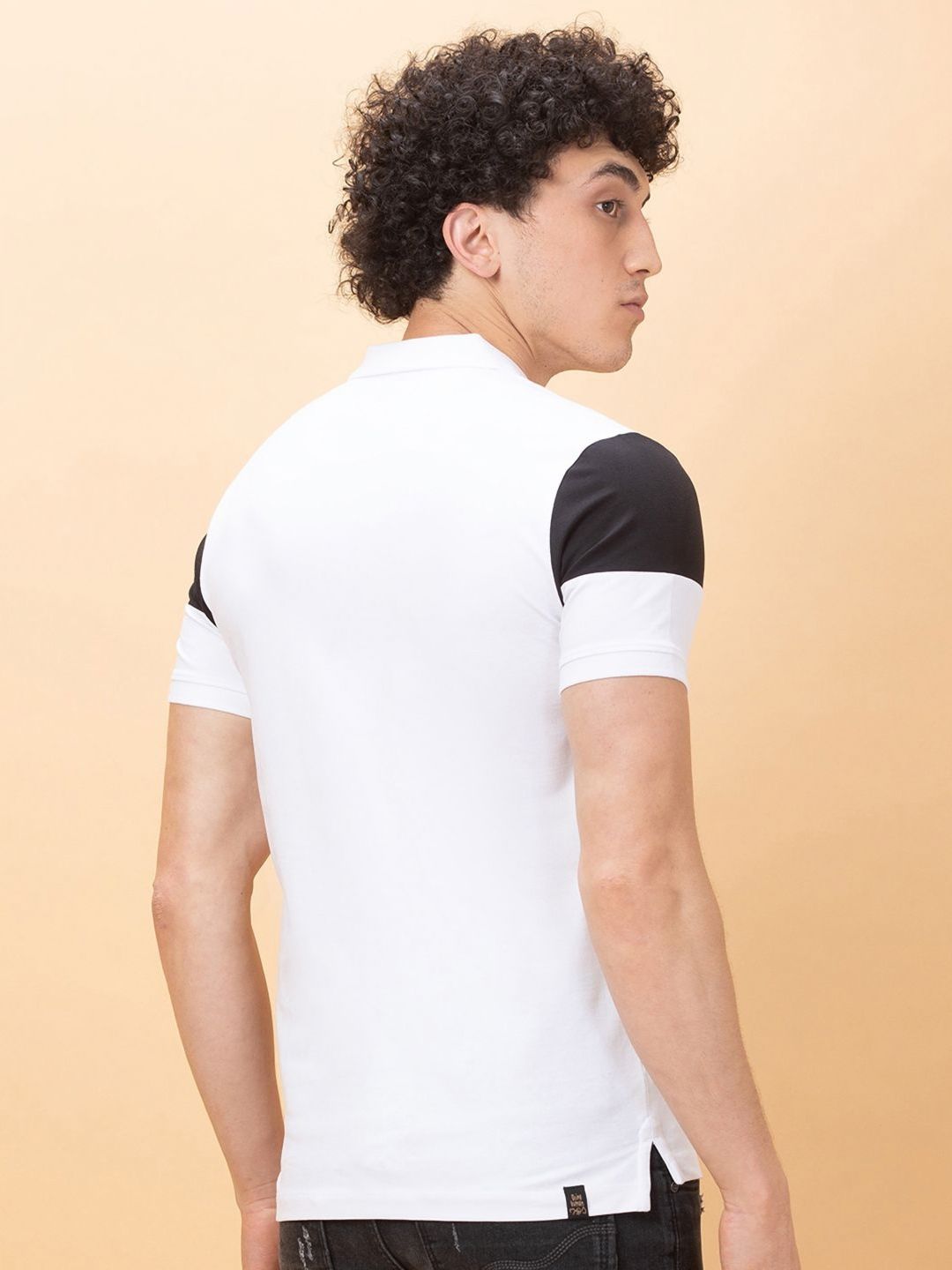Being Human Men Colourblocked Polo Collar T-shirt