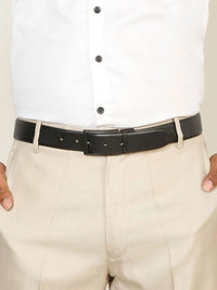 Teakwood Leathers Men Textured Leather Reversible Formal Belt