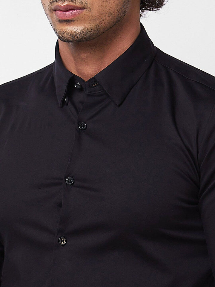 SPYKAR Spread Collar Long Sleeves Cotton Casual Shirt