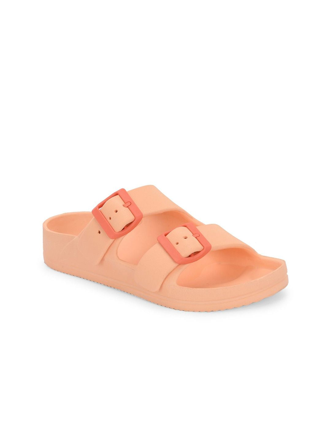 HRX by Hrithik Roshan Women Orange-coloured Rubber Sliders