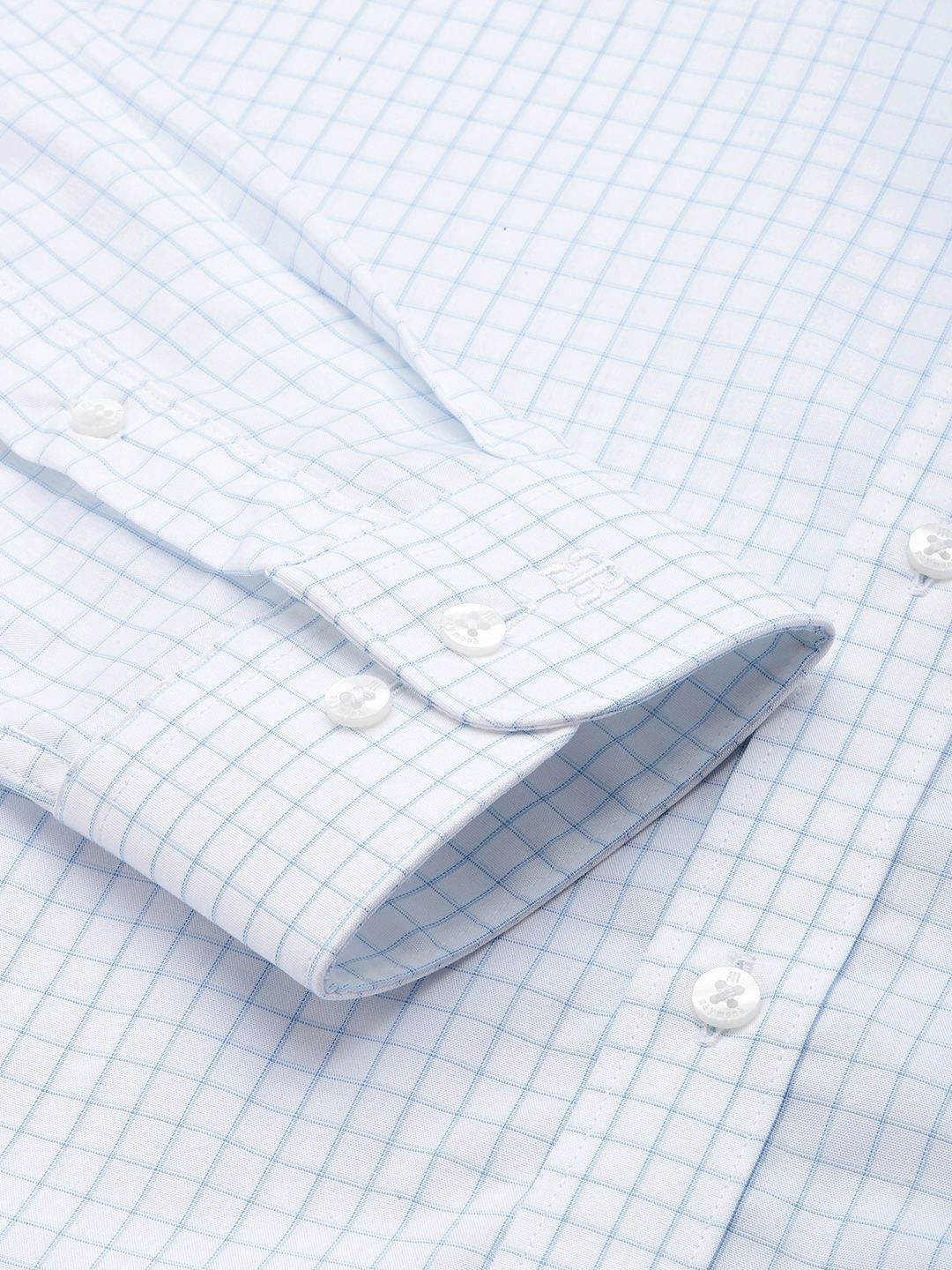 Raymond Slim Fit Micro Checks Pure Cotton Formal Shirt