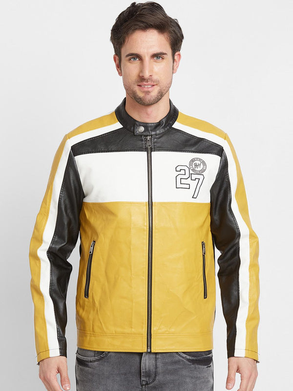 Being Human Colourblocked Mandarin Collar Sporty Jacket