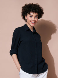 SASSAFRAS BASICS Self Designed Casual Shirt