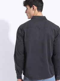 The Indian Garage Co Men Utililty Regular Fit Solid Shirt with Double Flap Pocket
