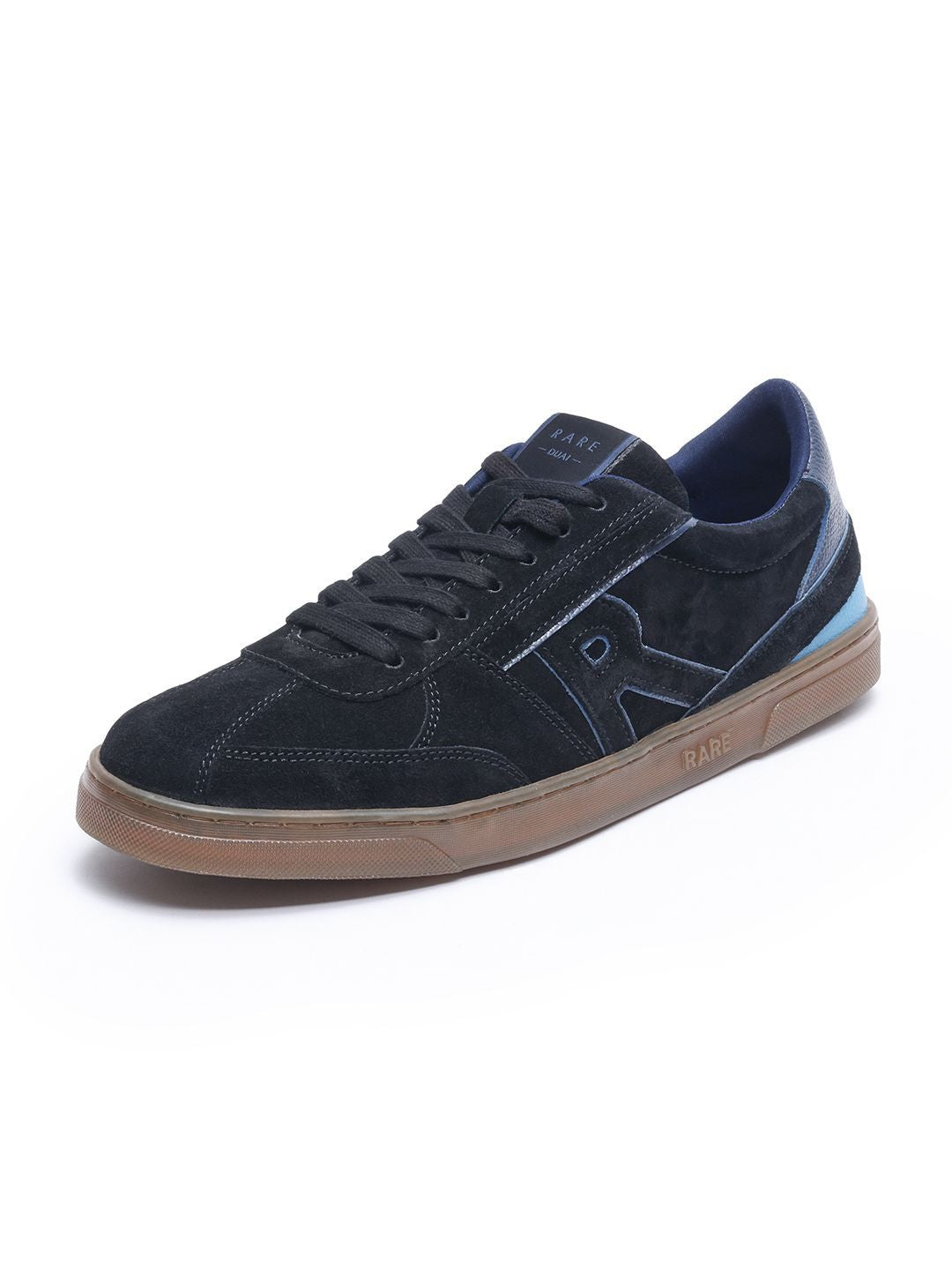 RARE RABBIT Men Duai Black Colourblocked Sneakers