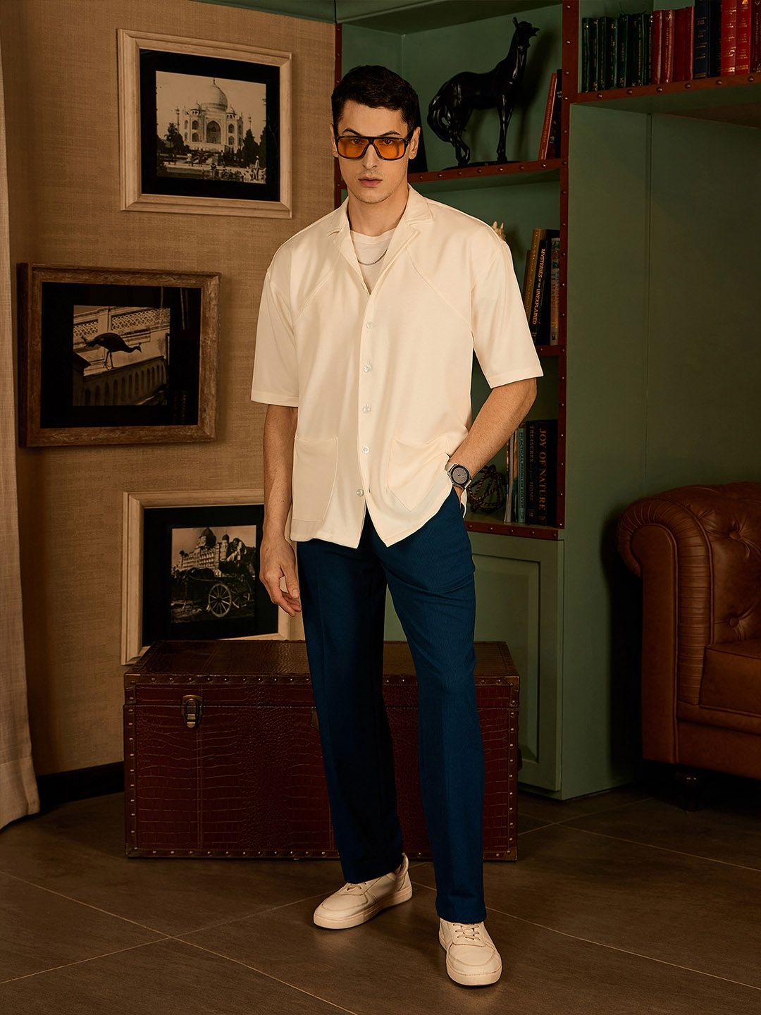 DENNISON Korean Baggy Fit 4 Way Lycra Trouser