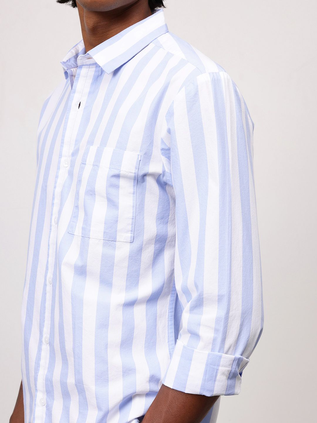 ether Men Classic Pure Cotton Striped Shirt