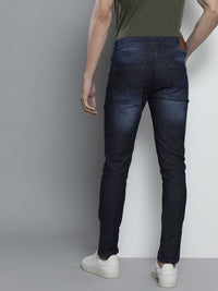 The Indian Garage Co Men Blue Slim Fit Light Fade Stretchable Jeans