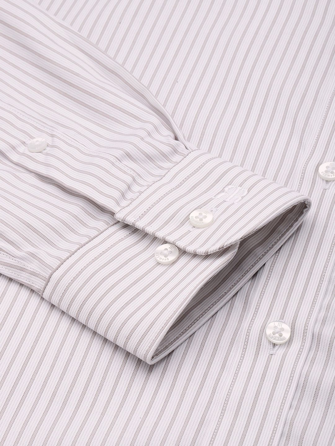 Raymond Slim Fit Vertical Stripes Pure Cotton Formal Shirt