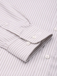 Raymond Slim Fit Vertical Stripes Pure Cotton Formal Shirt