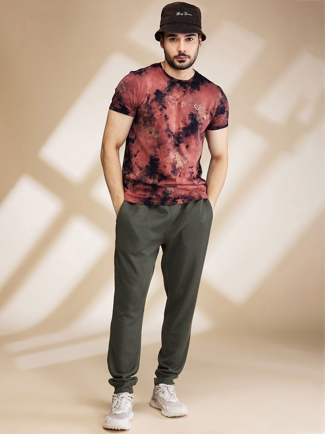 Being Human Men Striped Mid Rise Jogger