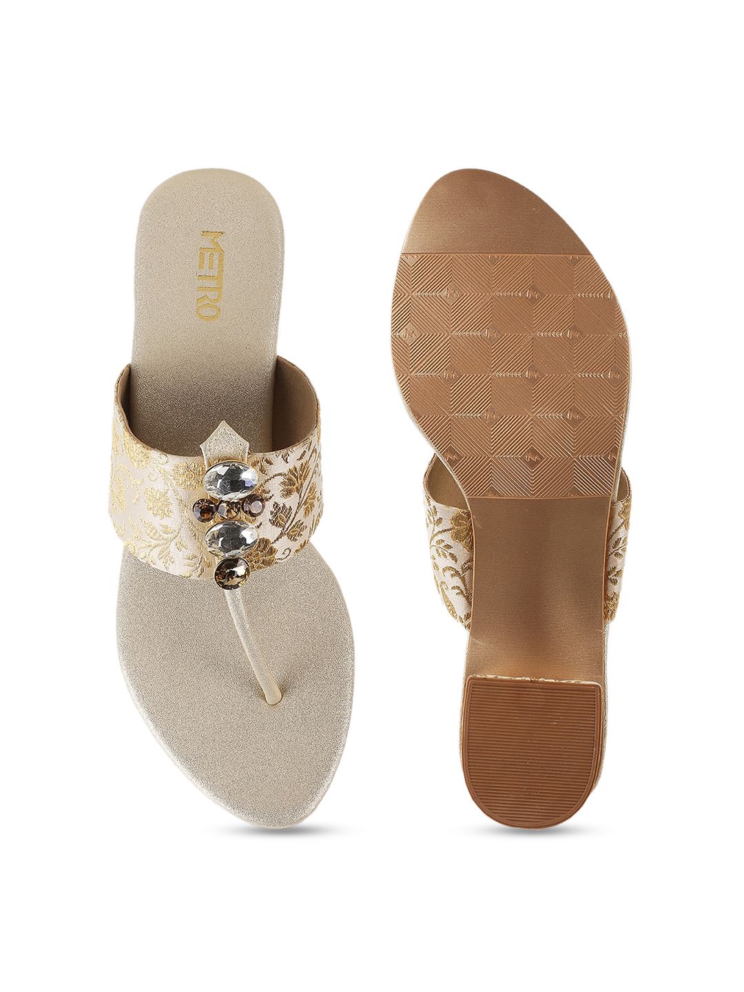 Metro Embellished Block Heels