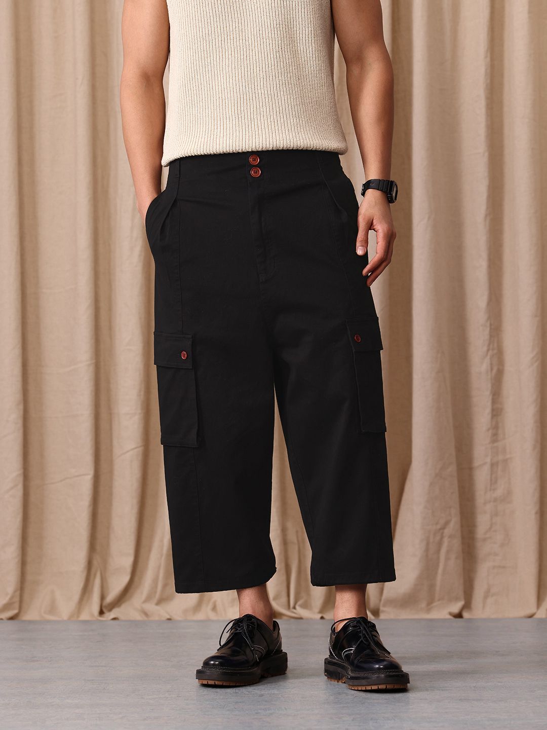 Mr Bowerbird Men Oversized Fit Pleated Trousers