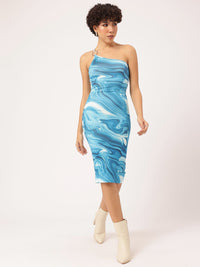 DressBerry Cosmic Swirl Dyed Midi Bodycon Dress